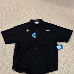 Columbia Men's Black Casual Button Down Shirt